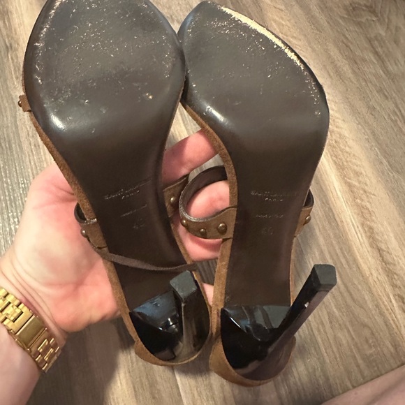YSL Iris sandal brown suede size 40 - Picture 5 of 7
